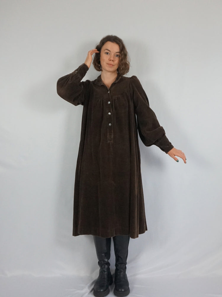 Laura Ashley Corduroy Smock Dress - M