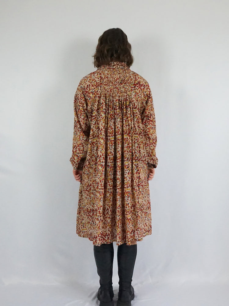 Indian Cotton Smocked Dress - L/XL