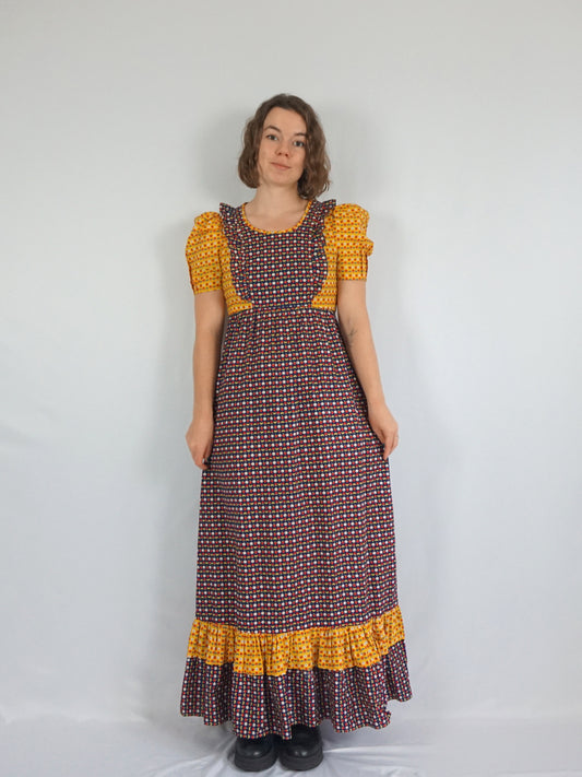 Strawberry Patterned Maxi Dress - S