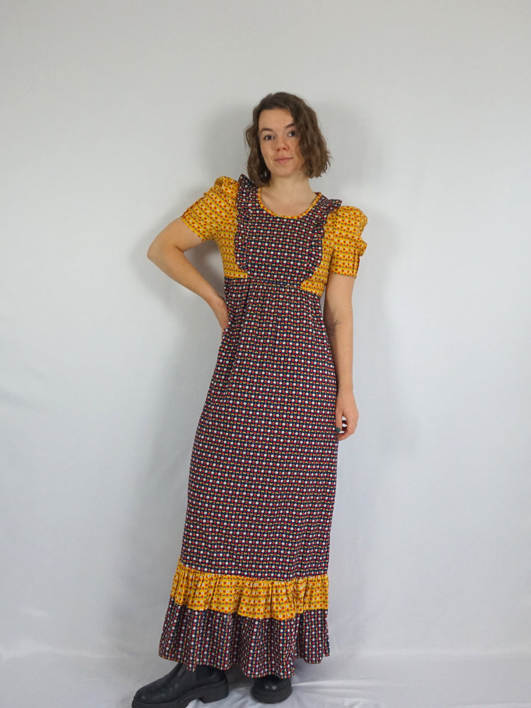 Strawberry Patterned Maxi Dress - S
