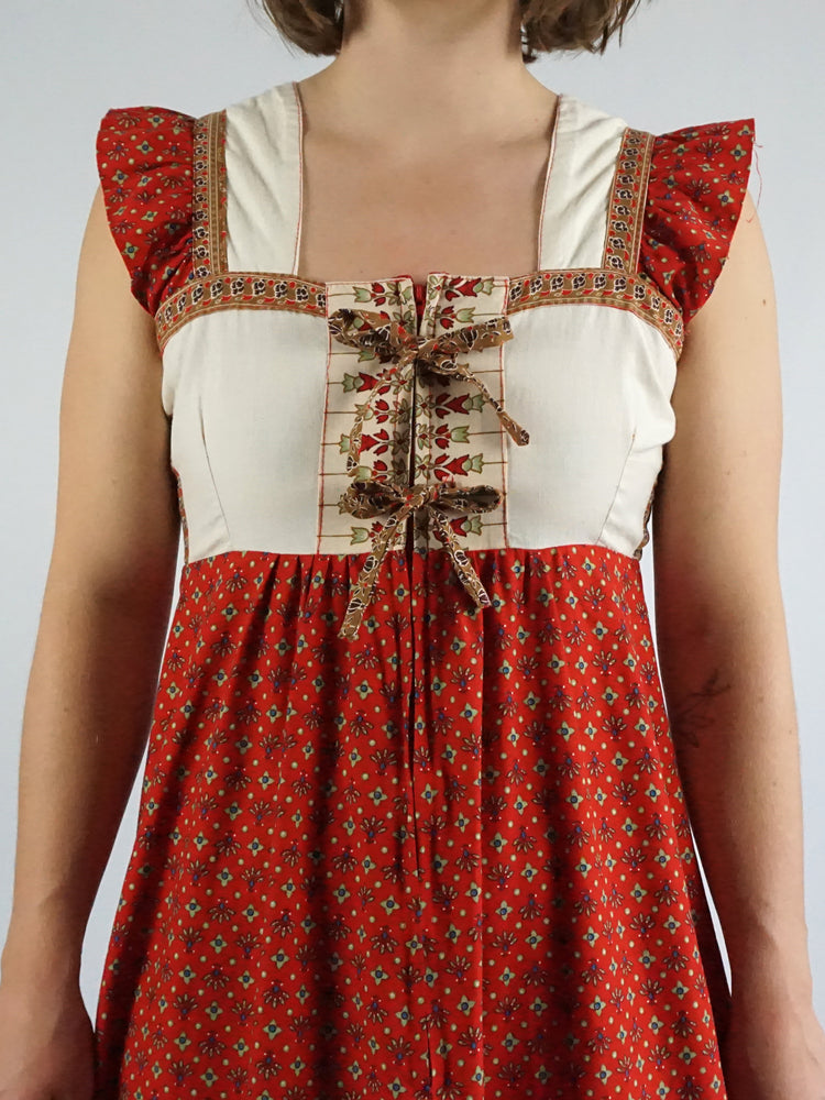 Louis Caring Tie Front Dress - S