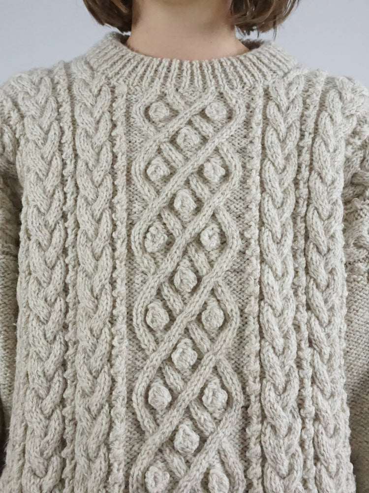 Chunky Aran Knitted Jumper - XL