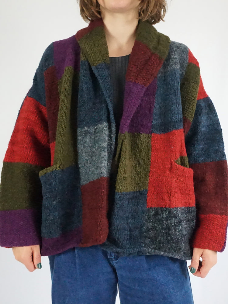 Amano Autumn Patchwork Cardigan - XL