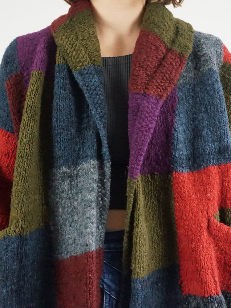Amano Autumn Patchwork Cardigan - XL