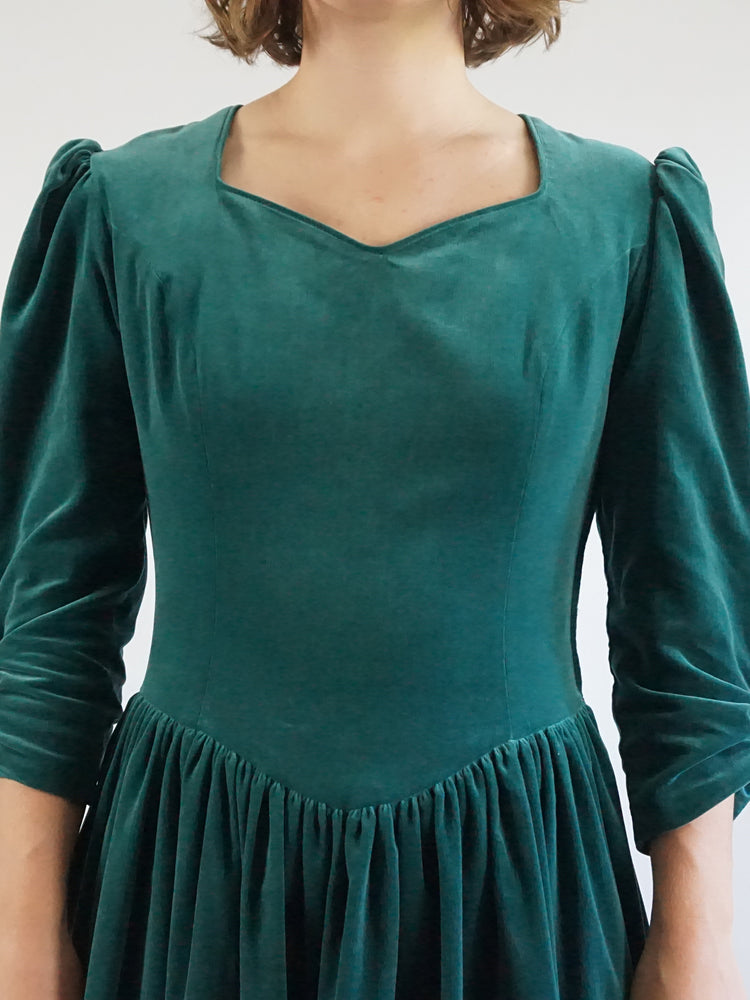 Laura Ashley Backless Velvet Dress - M