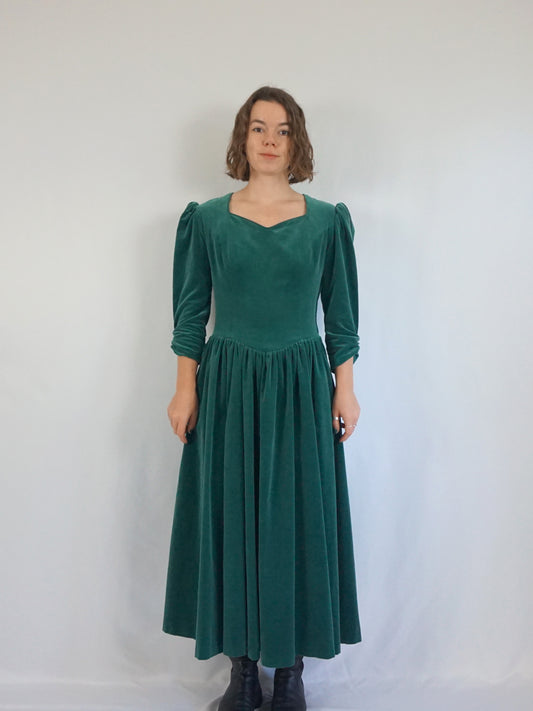Laura Ashley Backless Velvet Dress - M