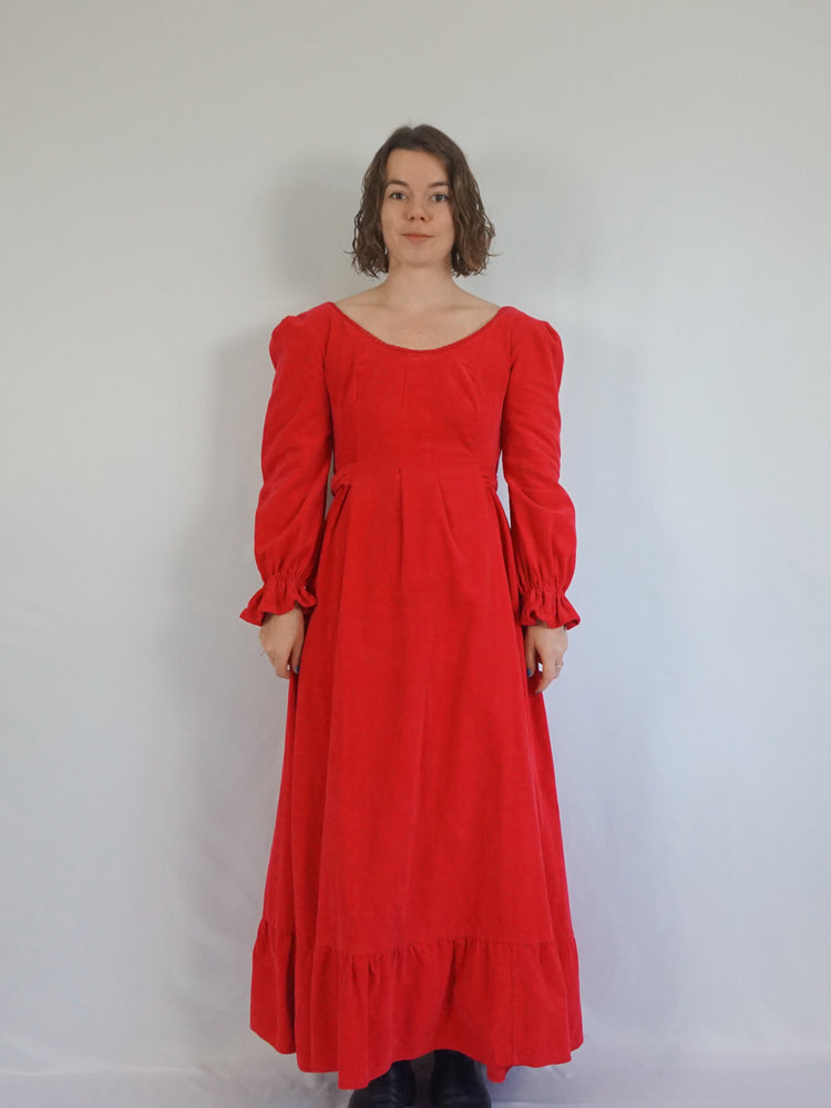 Laura Ashley Chunky Corduroy Maxi Dress - S