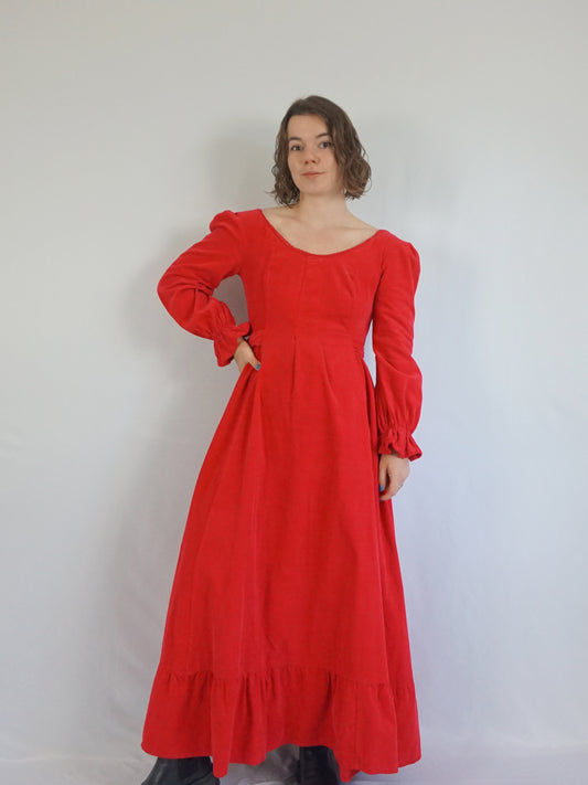 Laura Ashley Chunky Corduroy Maxi Dress - S