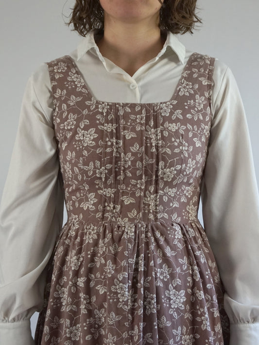 Laura Ashley Brown Pinafore Dress - S