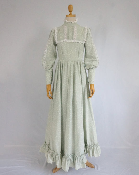 Laura Ashley Pastel Green Maxi Dress - XS