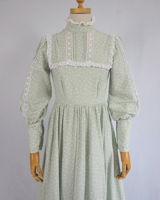 Laura Ashley Pastel Green Maxi Dress - XS