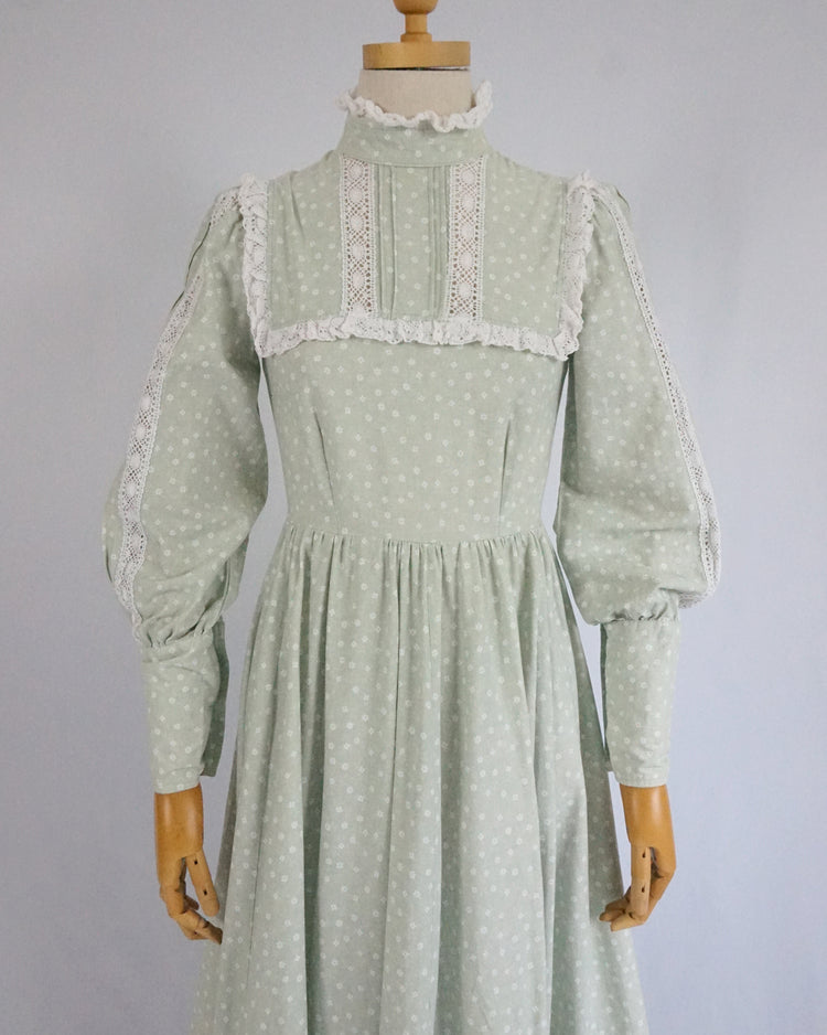 Laura Ashley Pastel Green Maxi Dress - XS
