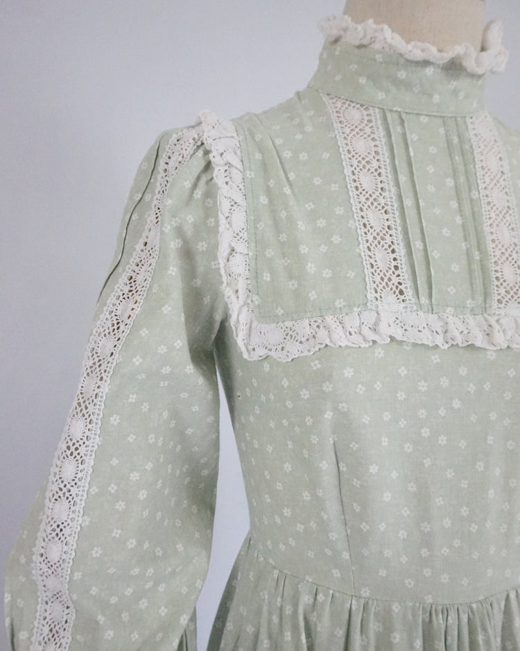 Laura Ashley Pastel Green Maxi Dress - XS