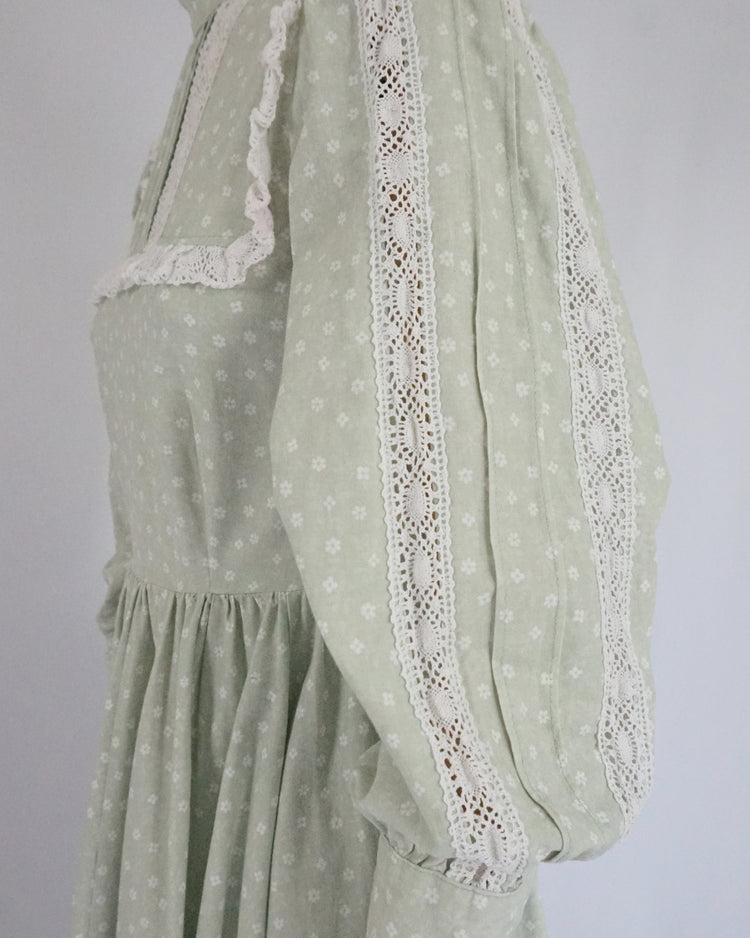 Laura Ashley Pastel Green Maxi Dress - XS