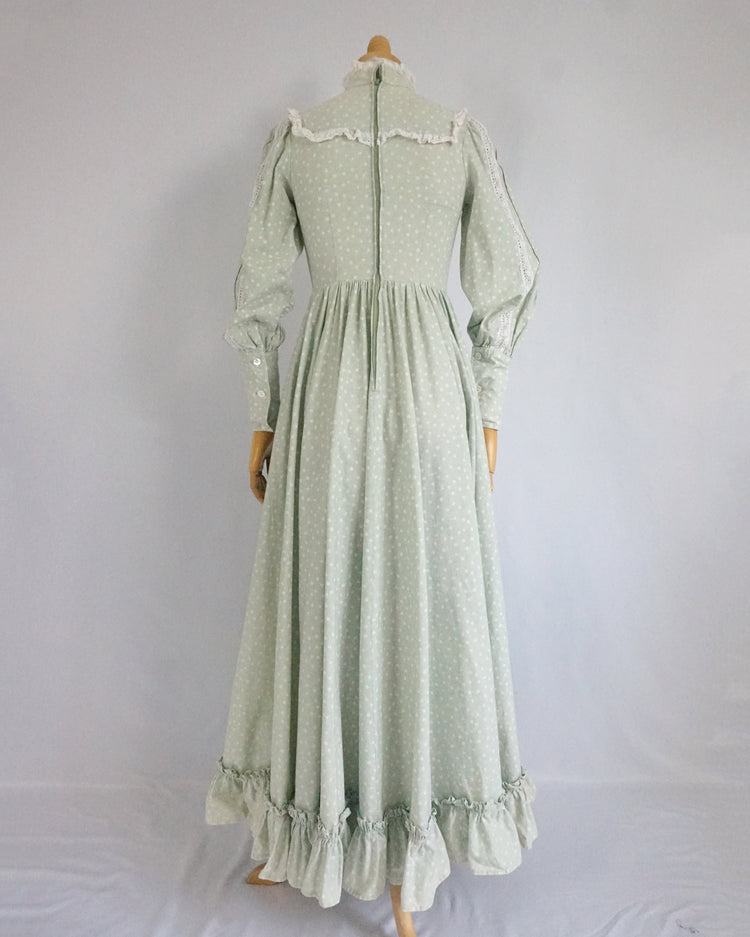 Laura Ashley Pastel Green Maxi Dress - XS