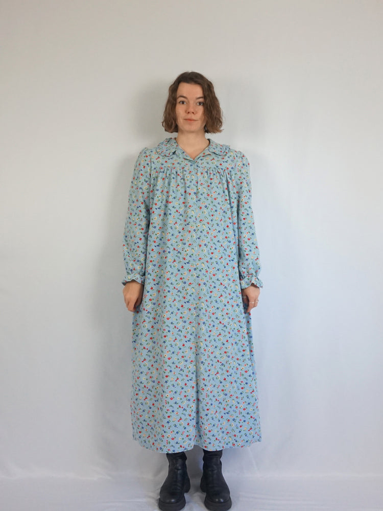 Light Blue Ditsy Floral Dress - M/L