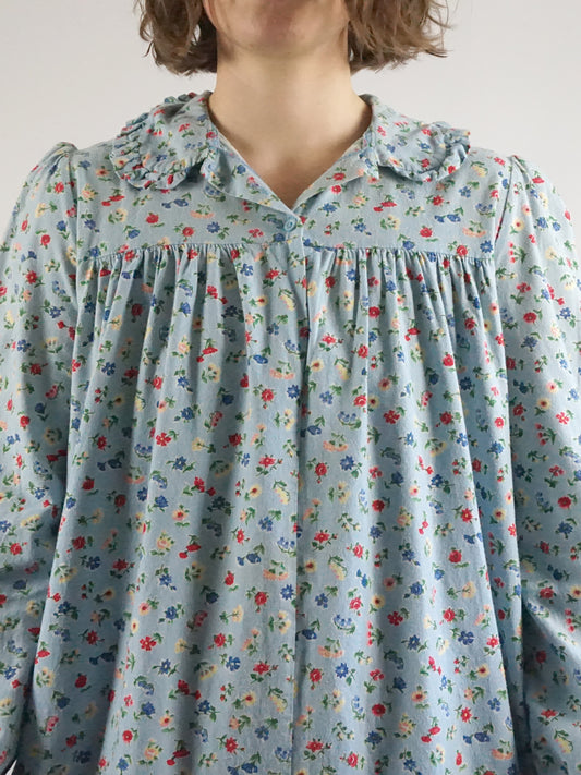Light Blue Ditsy Floral Dress - M/L