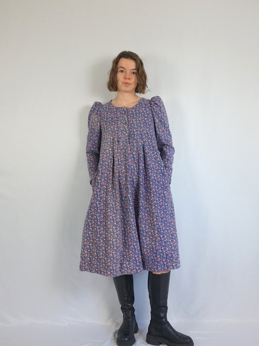 Laura Ashley Puff Sleeve Dress - S