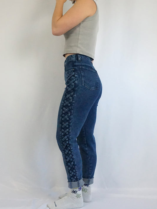 Zigzag Side Skinny Jeans - 26"