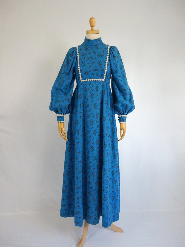 Balloon Sleeve Maxi Dress - XS