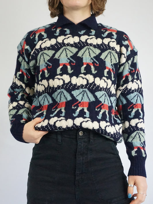 Tulchan Umbrella & Raincloud Jumper - S