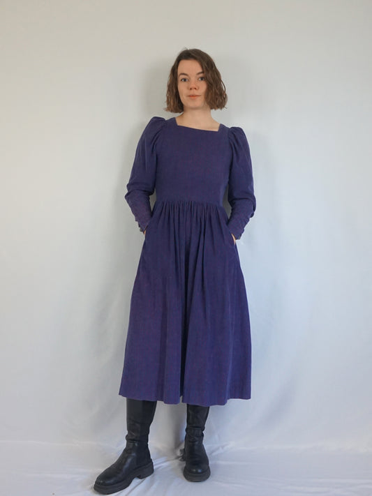 Laura Ashley Pinstripe Corduroy Dress - S