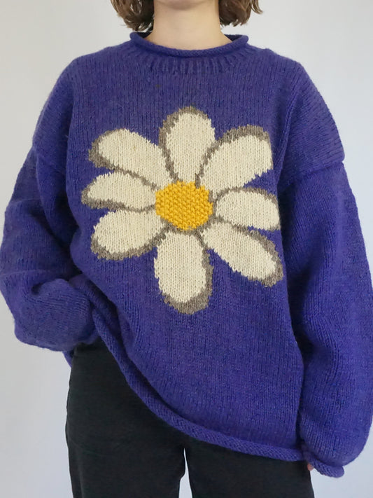 Purple Pachamama Daisy Jumper - XL