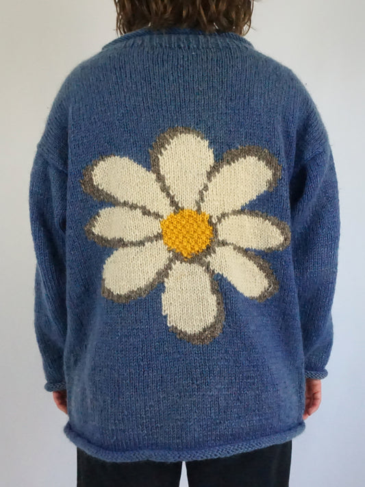 Blue Pachamama Daisy Jumper - XL