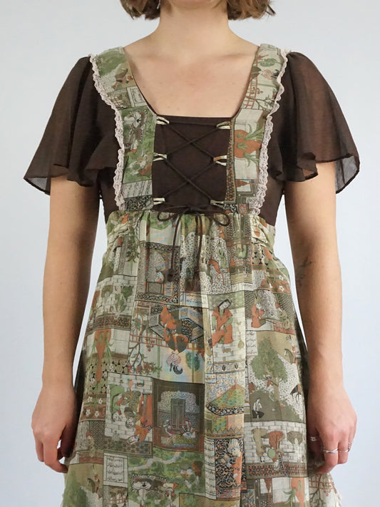 Richard Shops Corset Maxi Dress - M