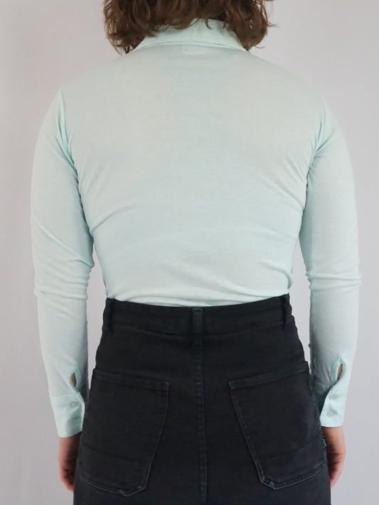 Light Blue Jersey Cotton Shirt - S