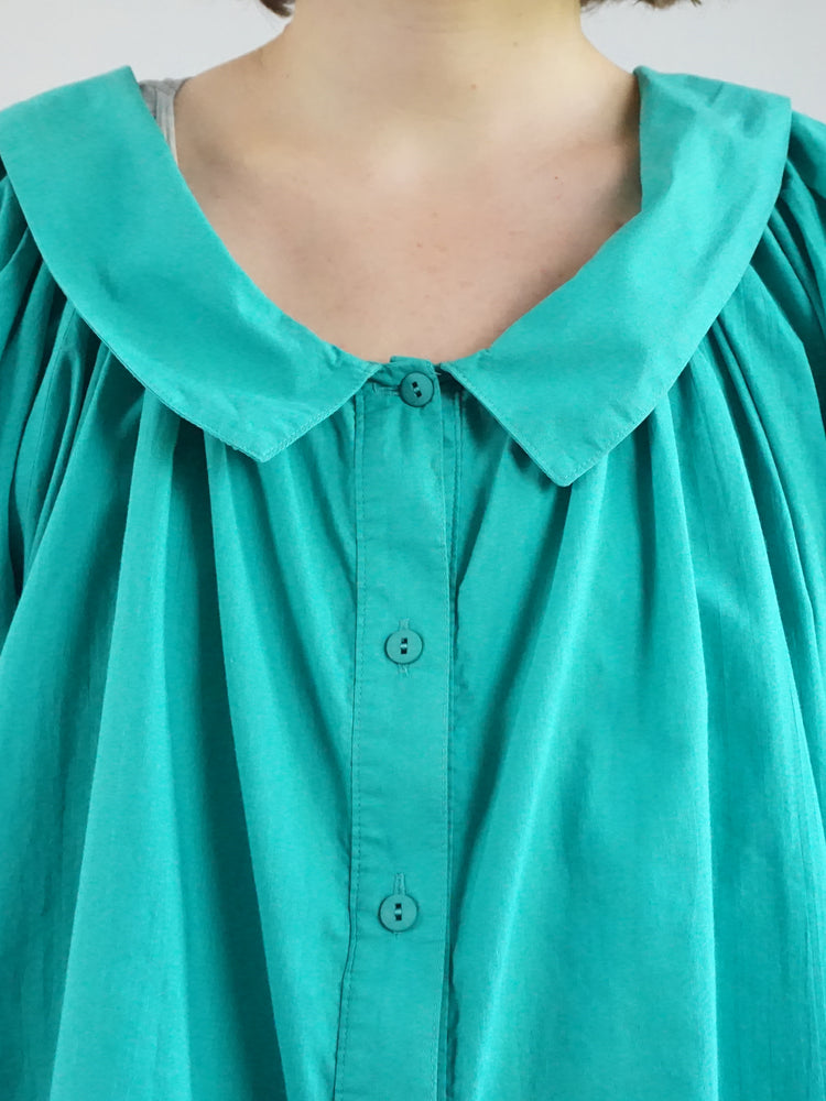 Batwing Sleeve Smock Shirt - L