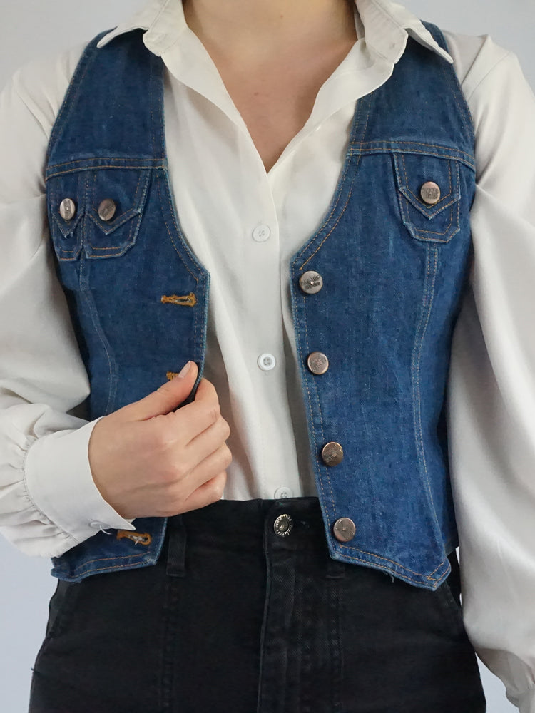 70s Falmer Denim Vest - XS