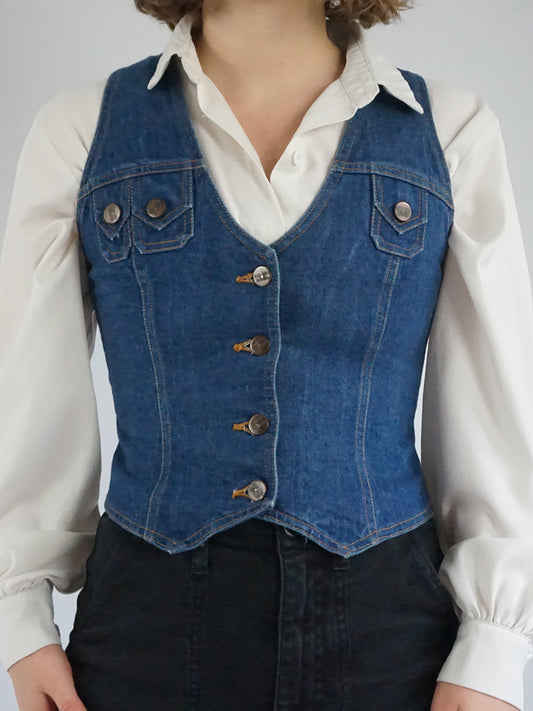 70s Falmer Denim Vest - XS