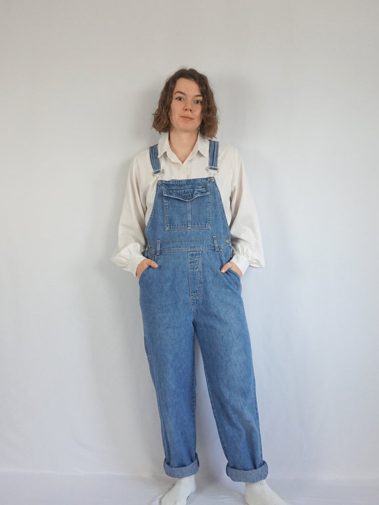 Denim Straight Leg Dungarees - M/L
