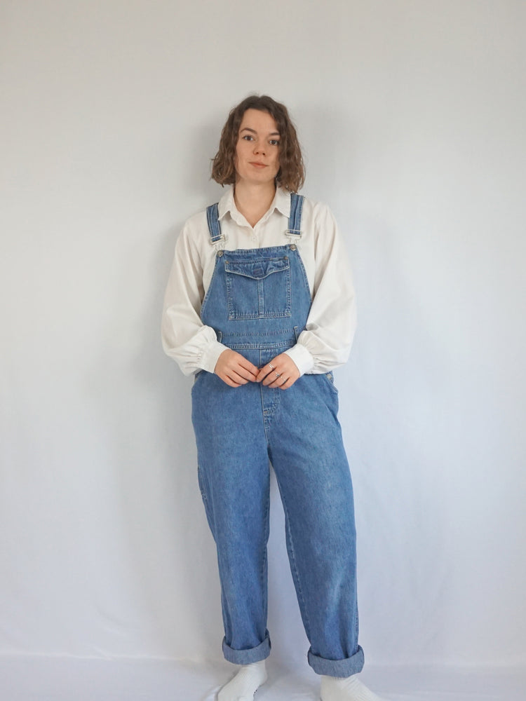 Denim Straight Leg Dungarees - M/L