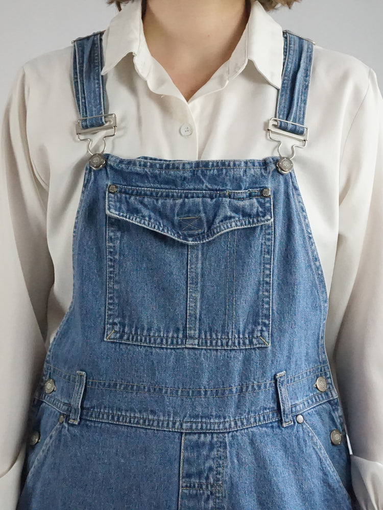 Denim Straight Leg Dungarees - M/L