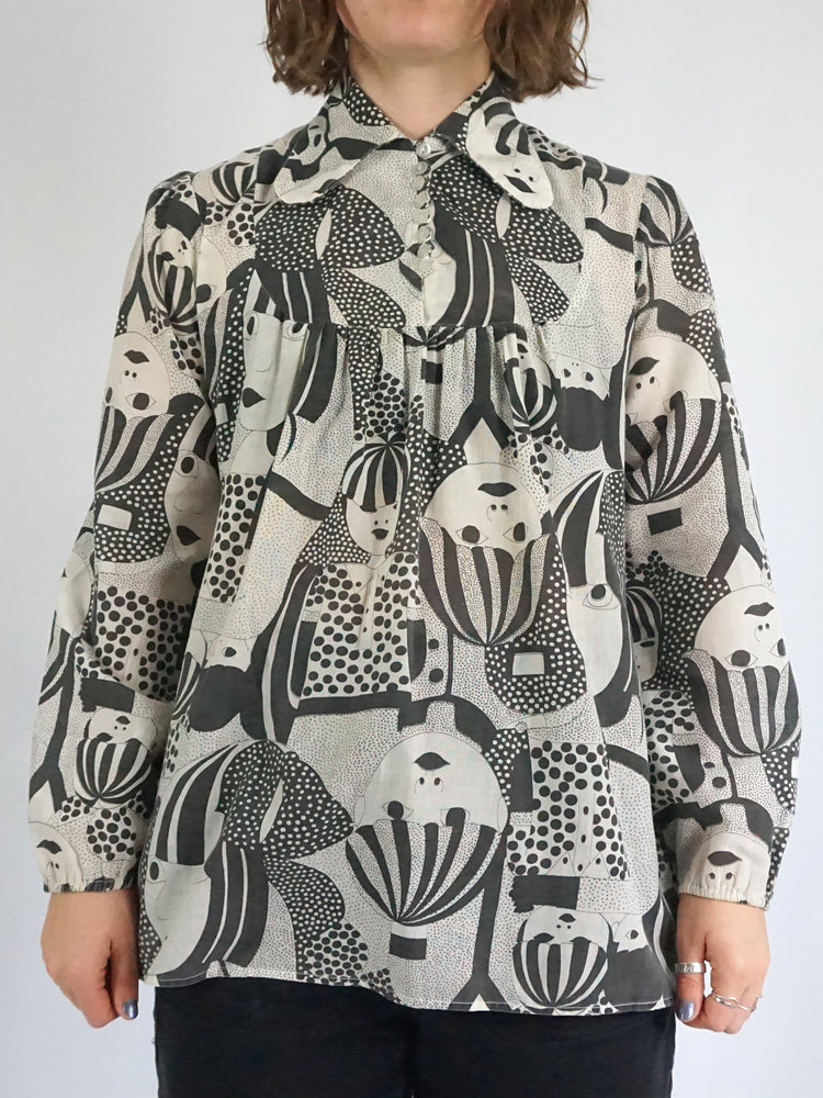 Novelty Dogear Smock Shirt - S