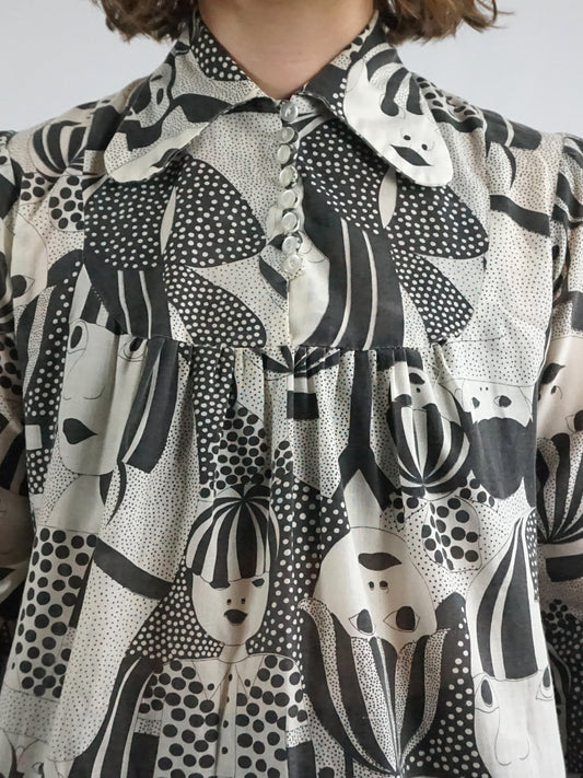 Novelty Dogear Smock Shirt - S