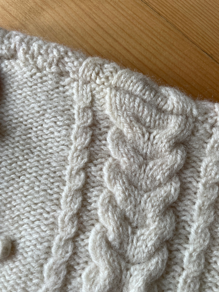 80s Cream Wheatsheaf Knit Jumper - M