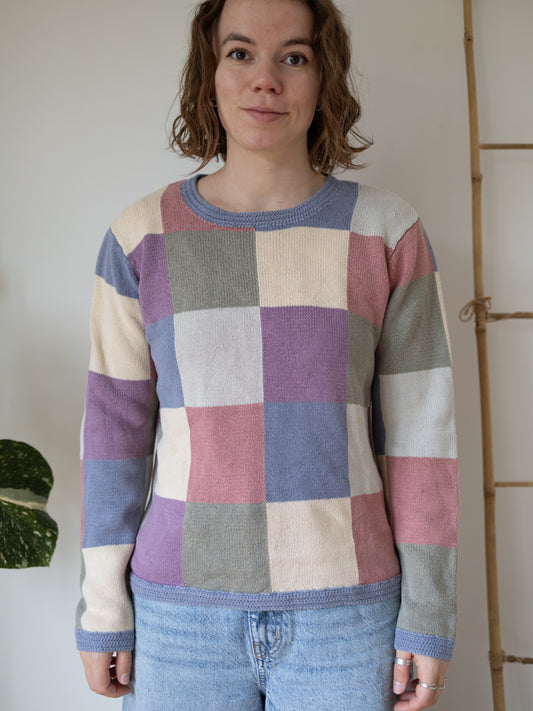 90s Orvis Pastel Patchwork Jumper - S