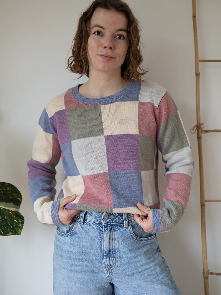 90s Orvis Pastel Patchwork Jumper - S