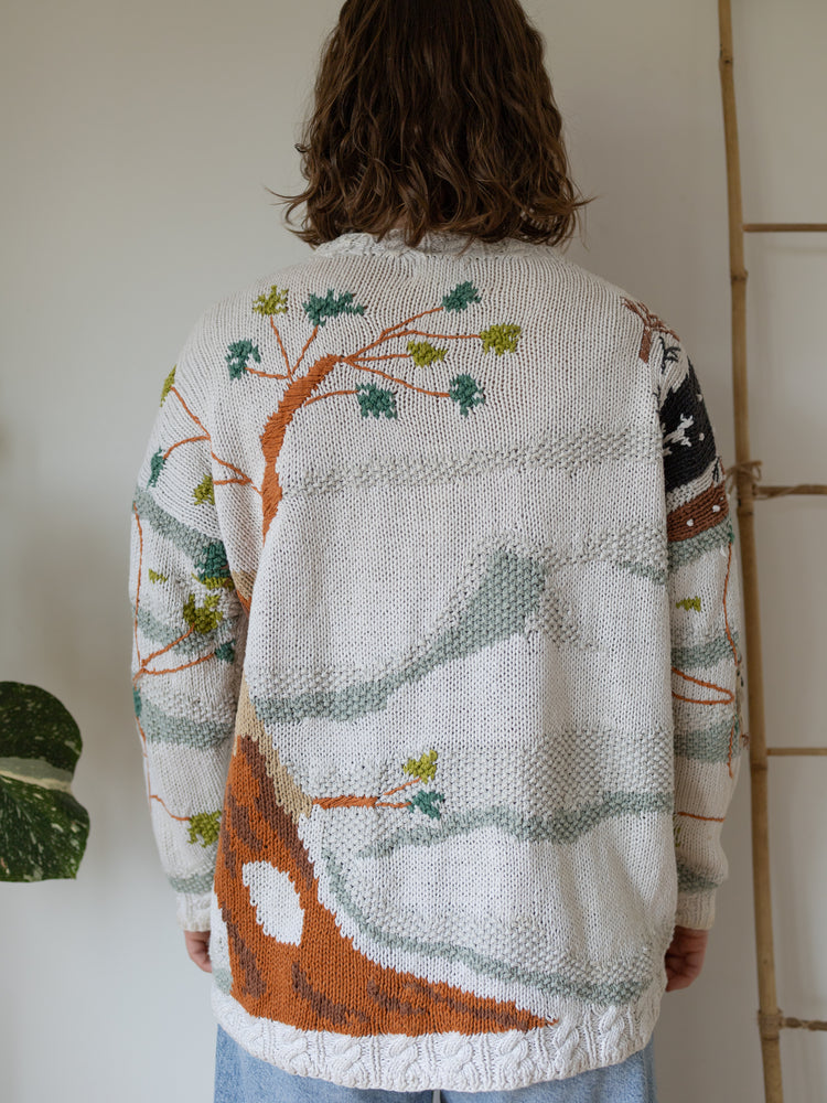 90s BHS Woodland Animal Jumper - L