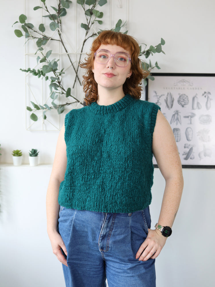 The Forest Green Vest - L