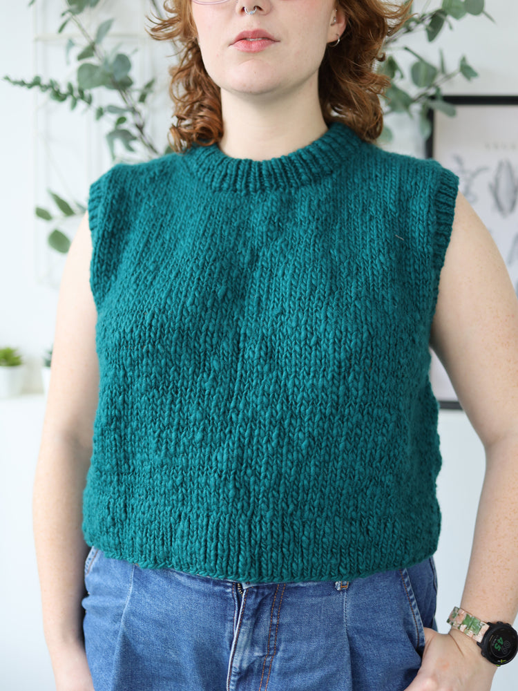 The Forest Green Vest - L