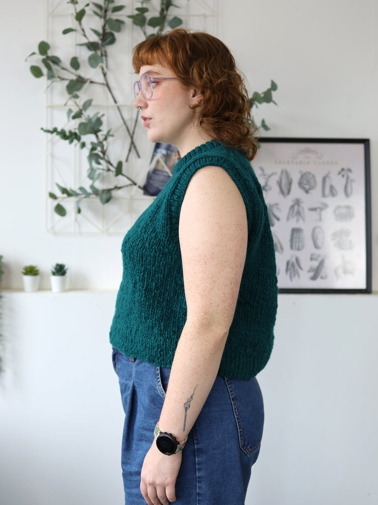 The Forest Green Vest - L