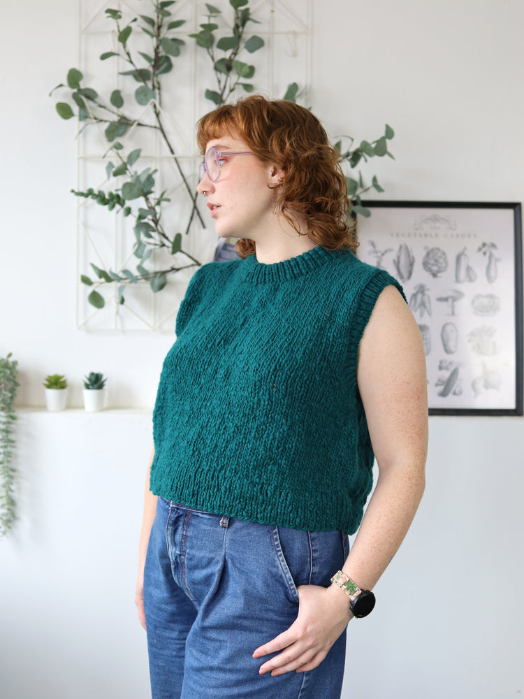 The Forest Green Vest - L