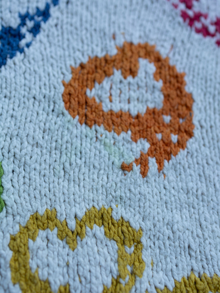 90s Amano Colourful Heart Cardigan - XL