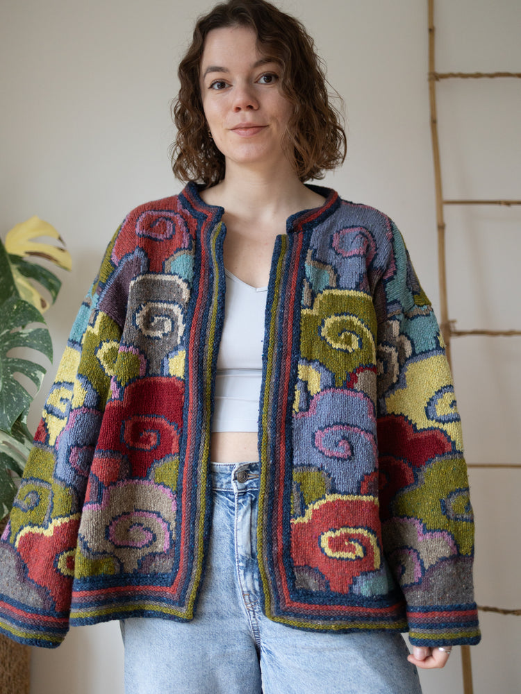 80s Kaffe Fassett Cloud Cardigan - XL