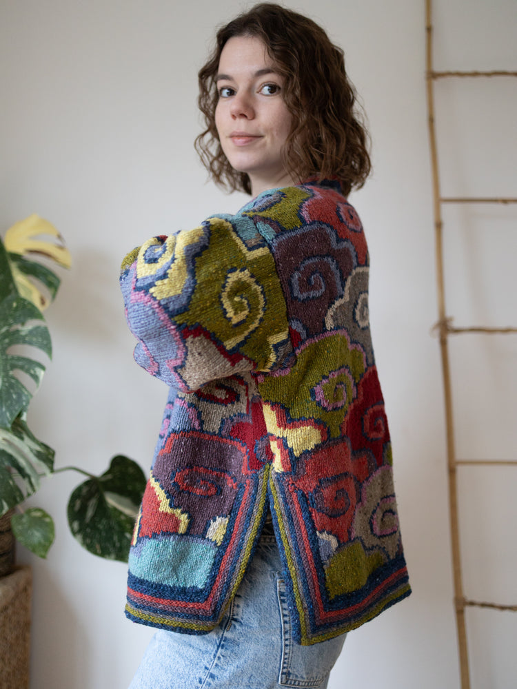 80s Kaffe Fassett Cloud Cardigan - XL