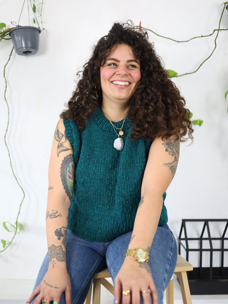 The Forest Green Vest - L